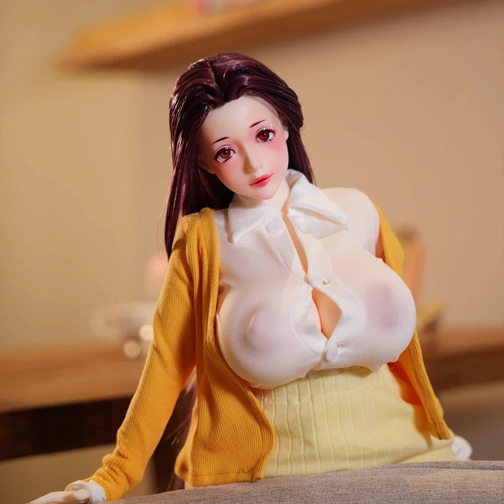 Yellow OL Suit Mini Sex Doll Clothes (Suitable For #2,3,5,6,8,9 Body)
