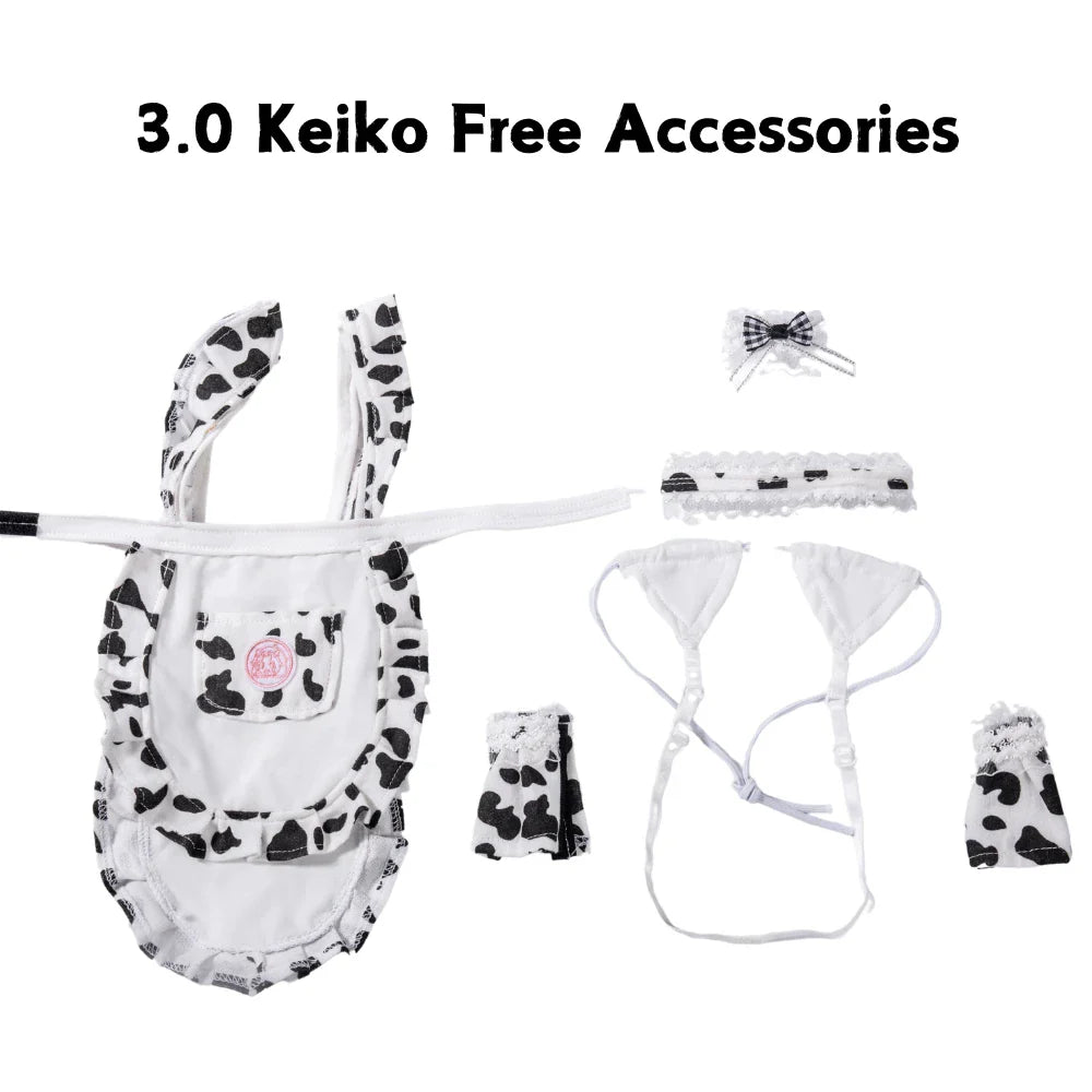 3.0 Keiko: Nude Anime Figures Maid Girlfriend Cow Costume Cosplay