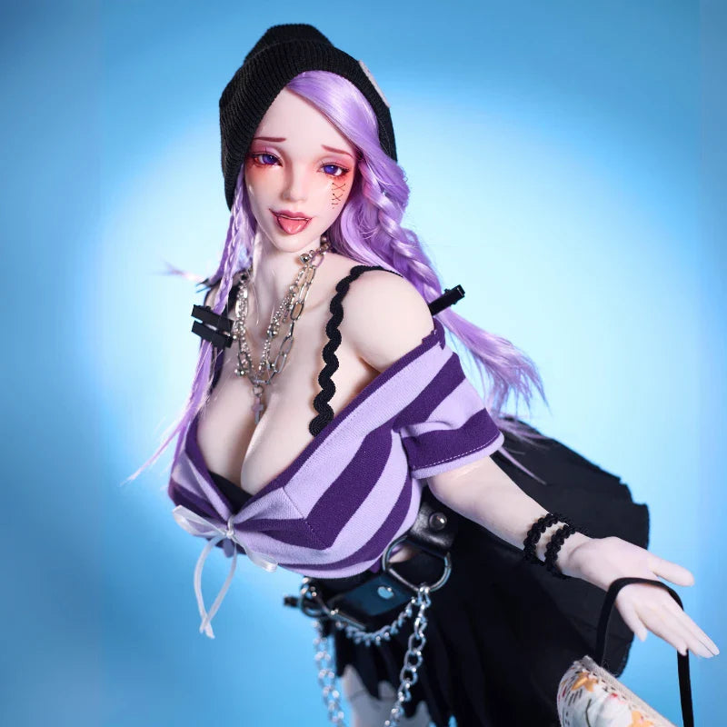 Mini Sex Doll Clothes Accessories Purple Suit For Figures (For #2,3,7,8 Body)