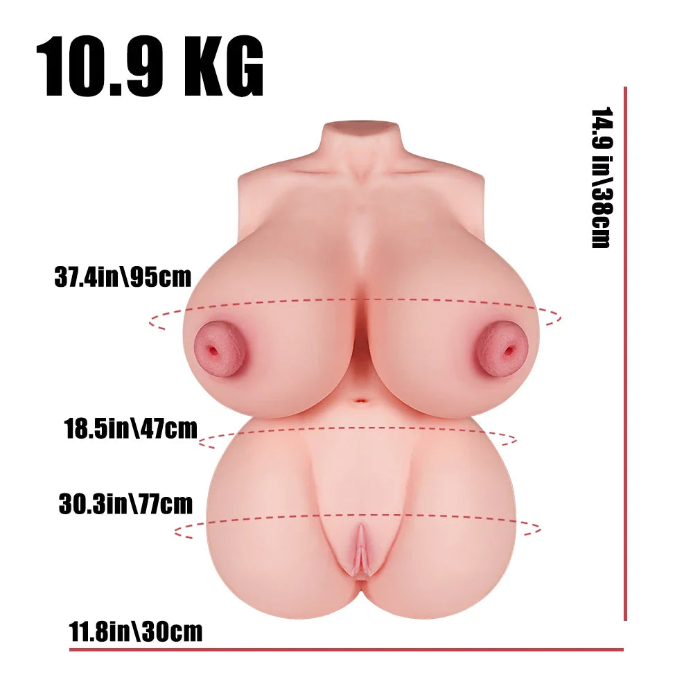 Big Lucy: Sex Doll Torso Nipple Penetration Fuckable Tits Milf Pussy