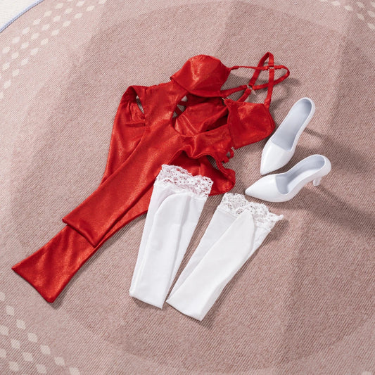Mini Sex Doll Clothes Red Gown Sexy Dress (For #2,5,7,8 Body)