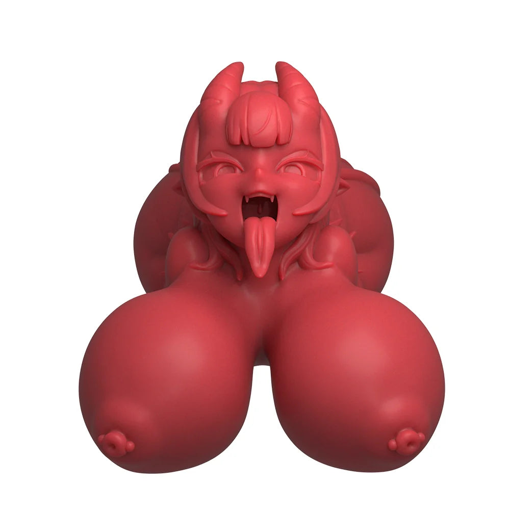 Meru The Succubus: Co-branding Blowjob Sex Toy Red Skin Hentai Doll