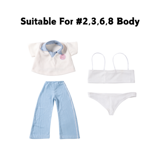 MRL Sex Doll Clothes School Uniform Polo T-shirt (For #2,3,6,8 Body)