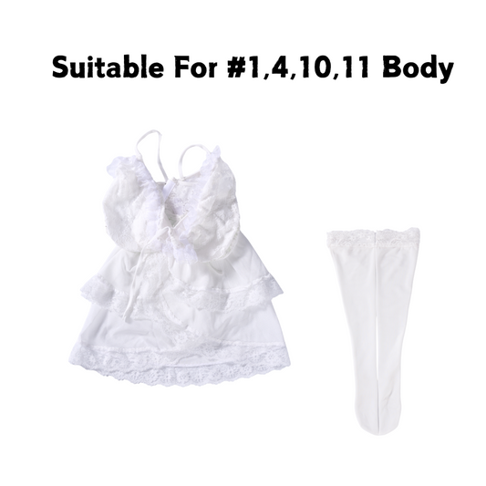Sexy Lace Nightgown Huge Tits Mini Sex Doll Clothes (For #1,4,10,11 Body)