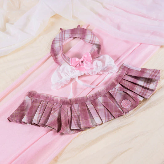 Mini Sex Doll Clothes JK Uniform Pink MiniSkirt (For #2,3,5,6,7,8,9 Body)